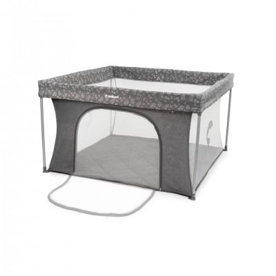 Kidnort Snoen Πτυσσόμενο Πάρκο για μωρά ορθογώνιο 126×126 Playzen Grey (KID000078)