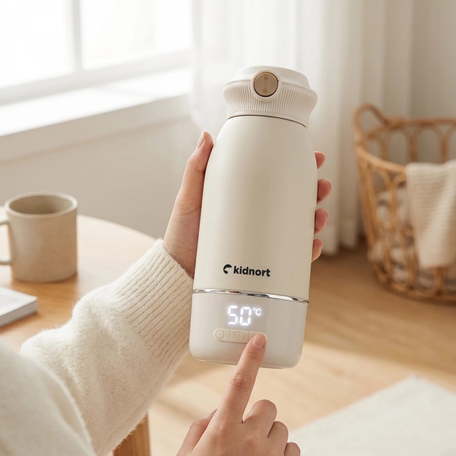 Φορητός θερμαντήρας γάλακτος Sjolove Beige 450ml (KNELE000029)