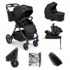 Kidnort Πολυκαρότσι Alskar 3σε1 Black με Δώρο Βάση Isofix (ZES000028)