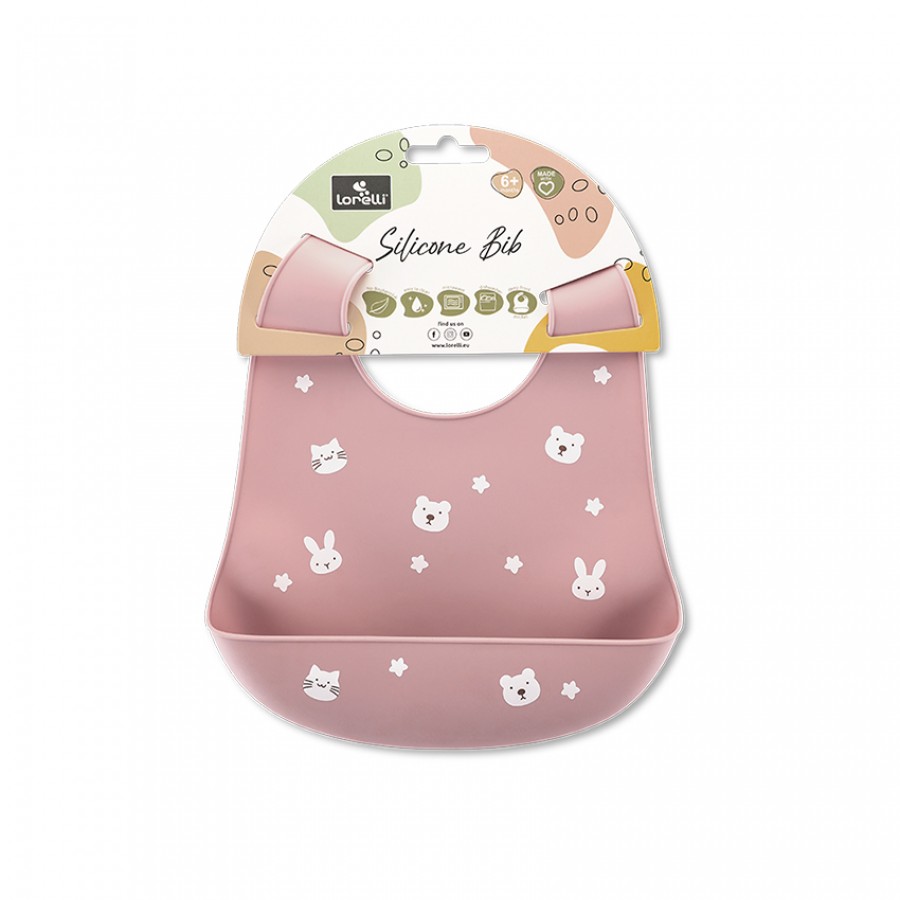 Lorelli Αδιάβροχη Σαλιάρα Σιλικόνης Deep Pink (10230670002)