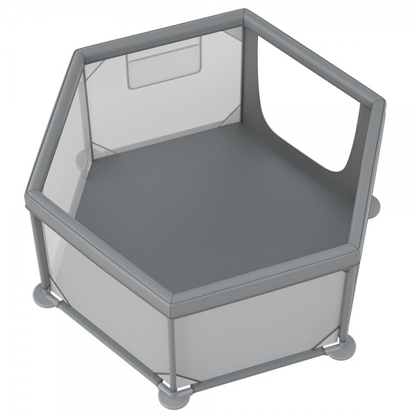 BebeStars Πάρκο Πολύγωνο με Στρώμα  Neestilo Γκρι (889-100)