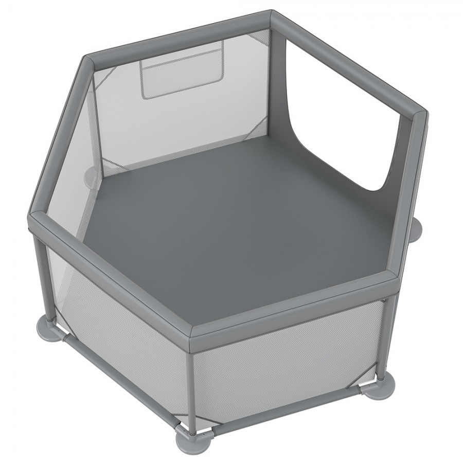 BebeStars Πάρκο Πολύγωνο με Στρώμα  Neestilo Γκρι (889-100)