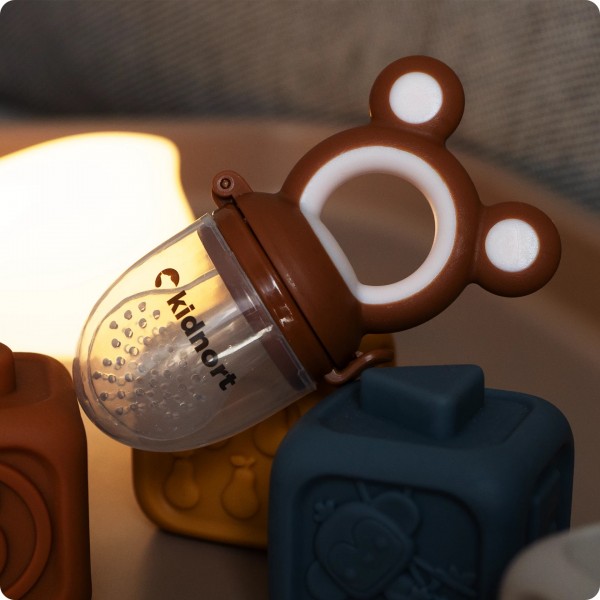 Kidnort Τροφοδότης Σιλικόνης 2in1 Tannleke Brown (KID000040)