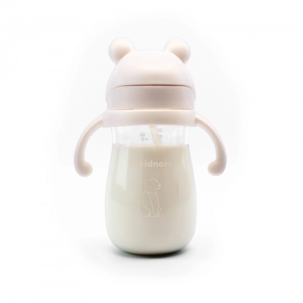 Kidnort Παγούρι με καλαμάκι Bringebaer 300ml Ροζ (KID000046)