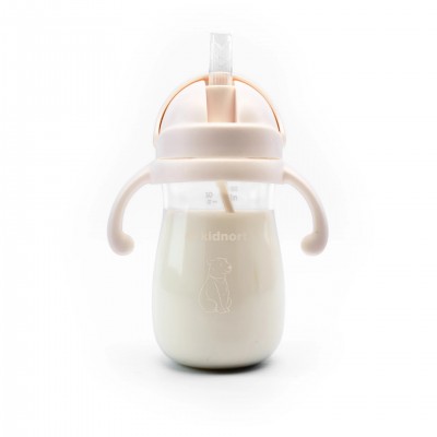 Kidnort Παγούρι με καλαμάκι Bringebaer 300ml Ροζ (KID000046)