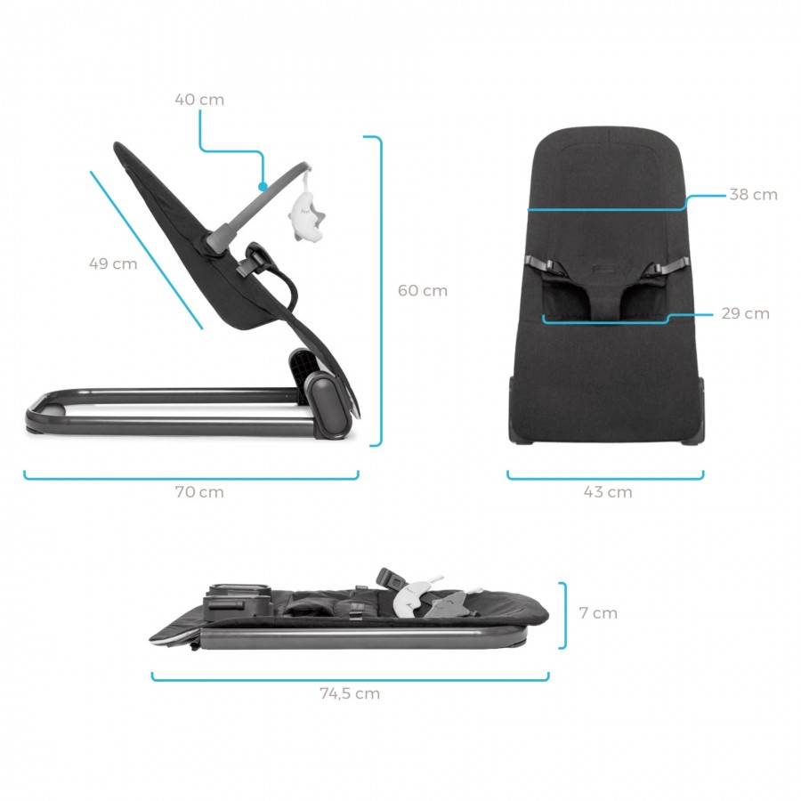 Kidnort Ρηλάξ Vinbar Black (KNBUJ000001)