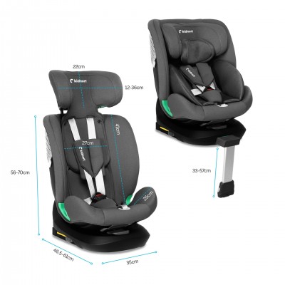 Kidnort Κάθισμα Αυτοκινήτου Radjur with leg I-Size Black (KNFOT000001)