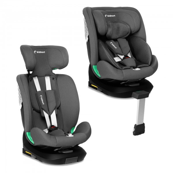 Kidnort Κάθισμα Αυτοκινήτου Radjur with Leg i-Size Grey (KNFOT000002)