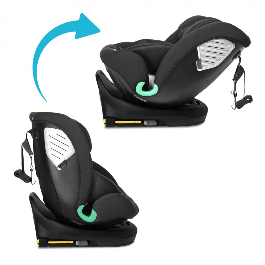 Kidnort Κάθισμα Αυτοκινήτου Radjur with top tether i-Size Black (KNFOT000004)