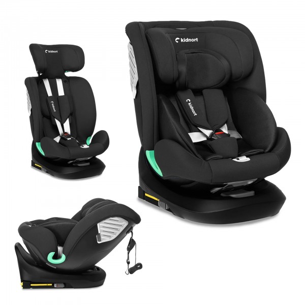 Kidnort Κάθισμα Αυτοκινήτου Radjur with top tether i-Size Black (KNFOT000004)