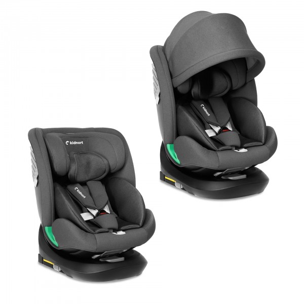 Kidnort Κάθισμα Αυτοκινήτου Radjur with top tether i-Size Grey (KNFOT000005)