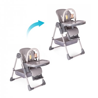 Kidnort Καρέκλα Φαγητού Jordgubbe Grey (KNKRZ000003)