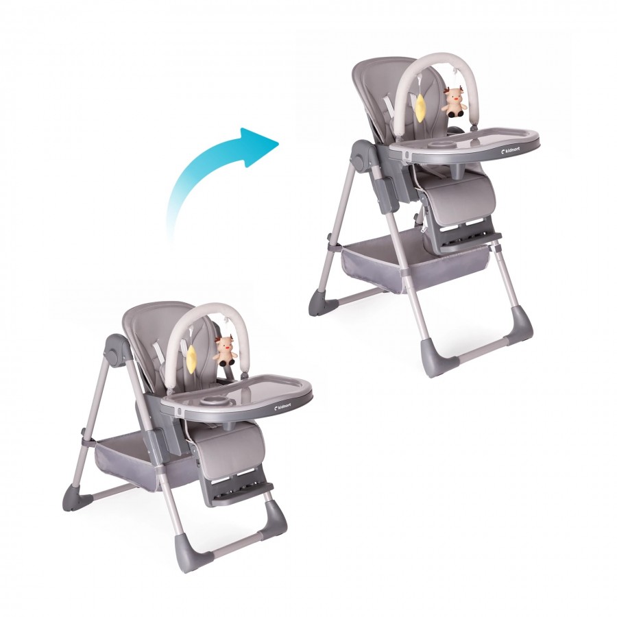 Kidnort Καρέκλα Φαγητού Jordgubbe Grey (KNKRZ000003)