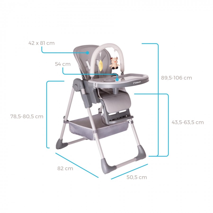 Kidnort Καρέκλα Φαγητού Jordgubbe Beige (KNKRZ000001)