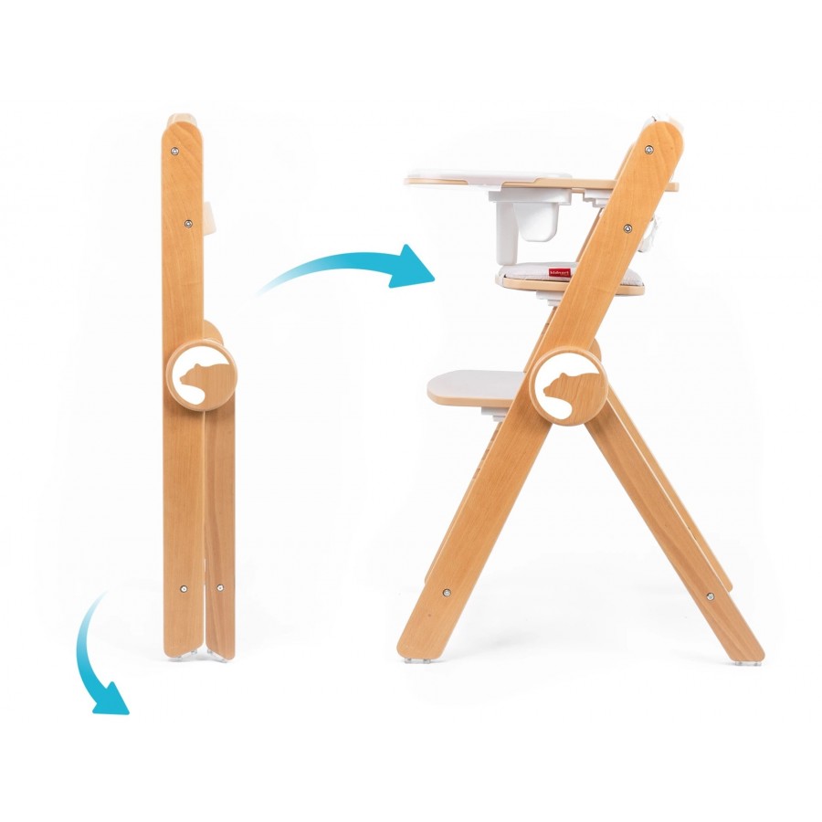 Kidnort Καρέκλα Φαγητού Drommer Unique Φυσικό Ξύλο (KNKRZ000013)