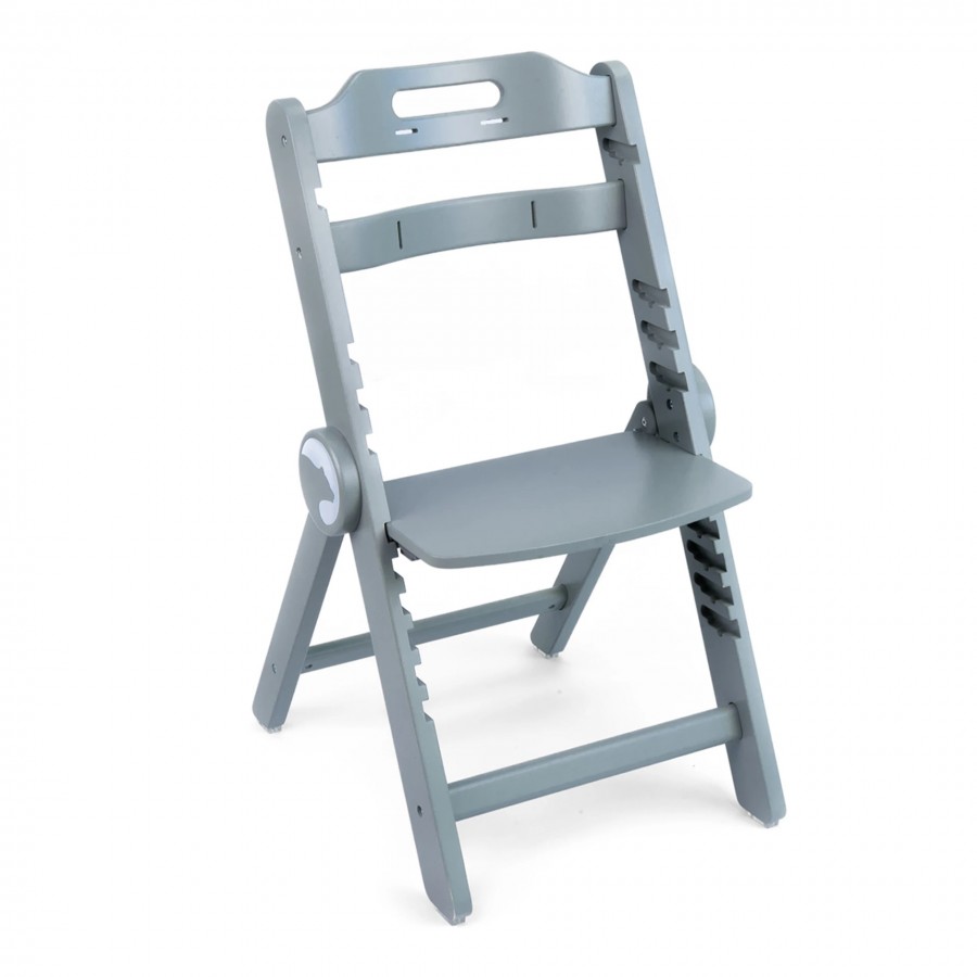 Kidnort Καρέκλα Φαγητού Drommer Unique Ξύλινο Grey  (KNKRZ000014)