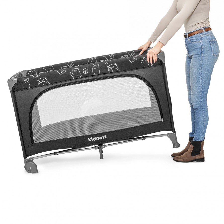  Kidnort Παρκοκρέβατο Ihalig Dark Grey (KNLOZ000004)