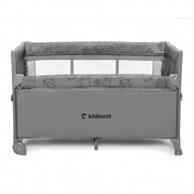  Kidnort Παρκοκρέβατο Naste Light Grey (KNLOZ000007)