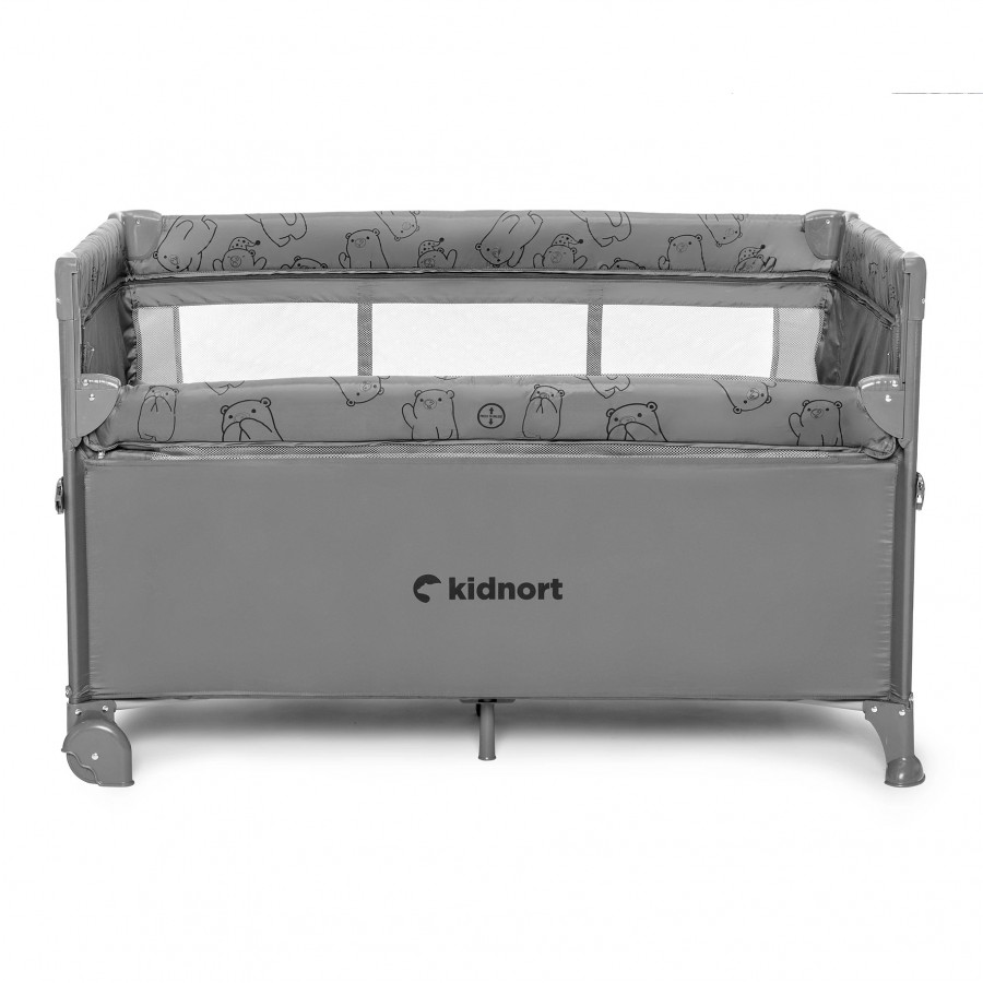  Kidnort Παρκοκρέβατο Naste Light Grey (KNLOZ000007)