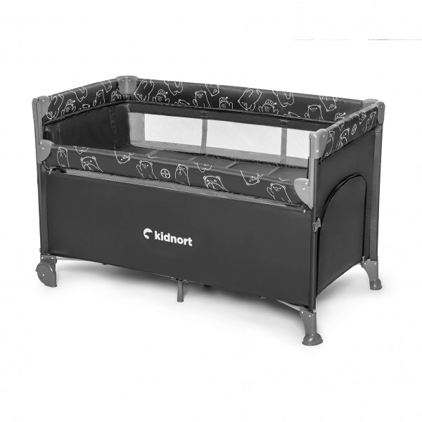  Kidnort Παρκοκρέβατο Naste Dark Grey (KNLOZ000008)