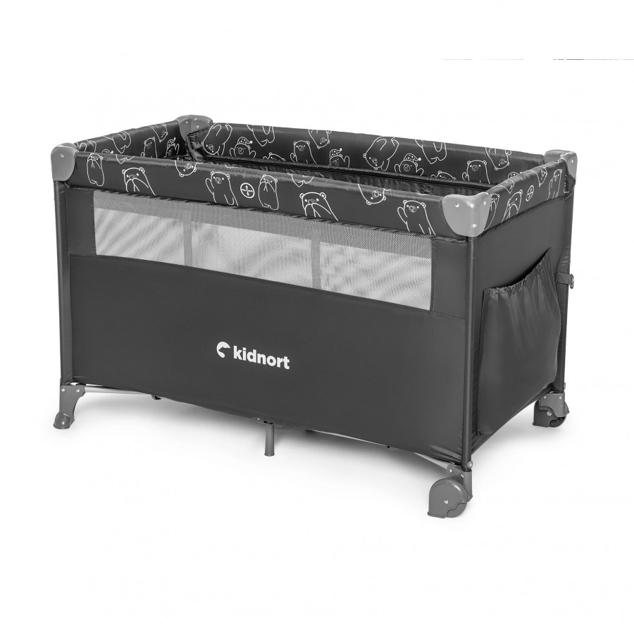  Kidnort Παρκοκρέβατο Naste Dark Grey (KNLOZ000008)