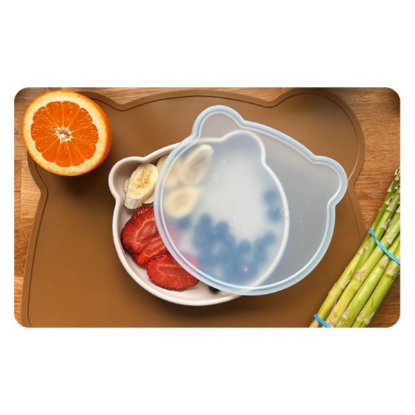 Kidnort Πιάτο Σιλικόνης Bear Retter Mjolk Brown (KNSIL000005)