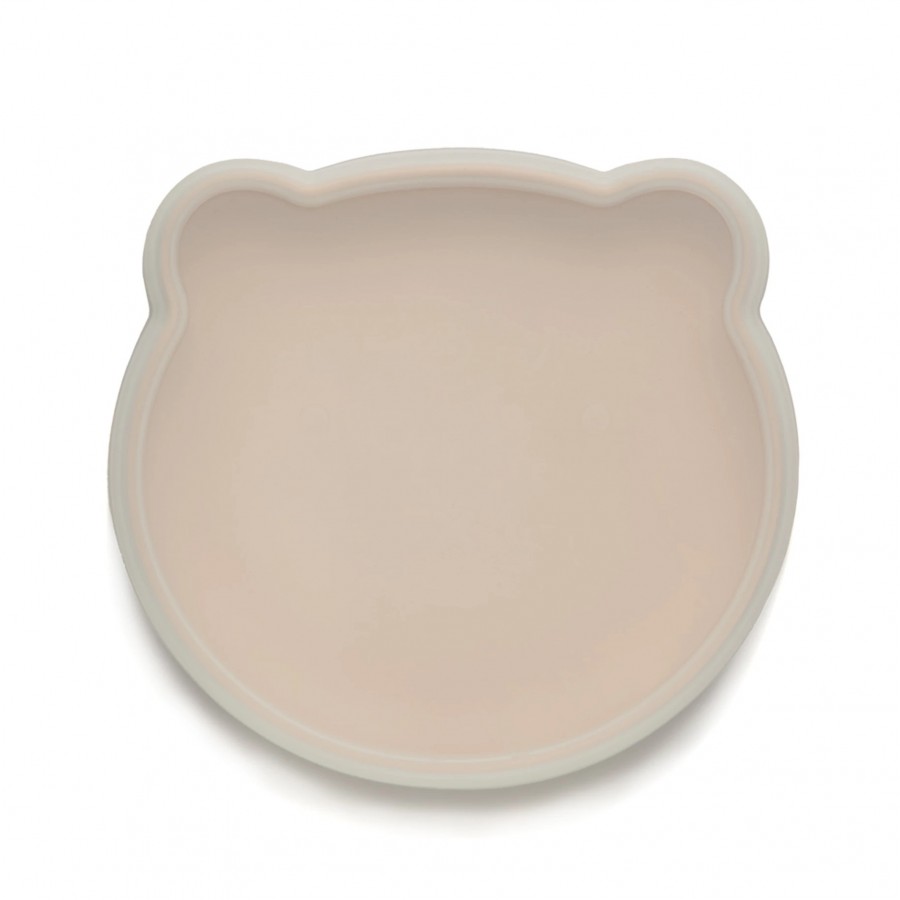 Kidnort Πιάτο Σιλικόνης Bear Retter Mjolk Brown (KNSIL000005)