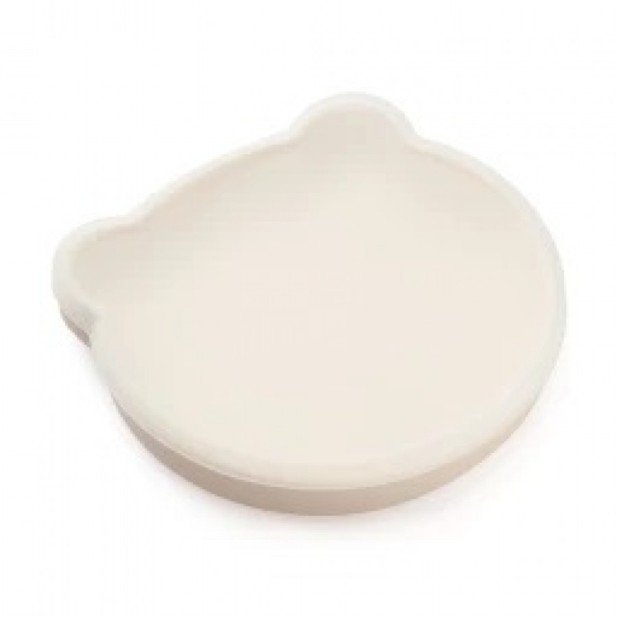 Kidnort Πιάτο Σιλικόνης Bear Retter Mjolk Beige (KNSIL000006)