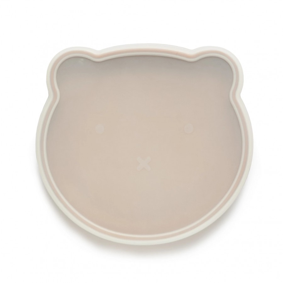 Kidnort Πιάτο Σιλικόνης Bear Retter Mjolk Beige (KNSIL000006)