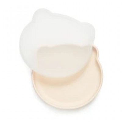 Kidnort Πιάτο Σιλικόνης Bear Retter Mjolk Beige (KNSIL000006)