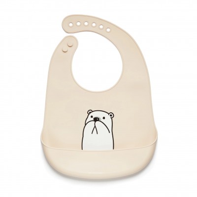 Kidnort  Σαλιάρα Σιλικόνης Retter Mjolk Beige (KNSIL000010)