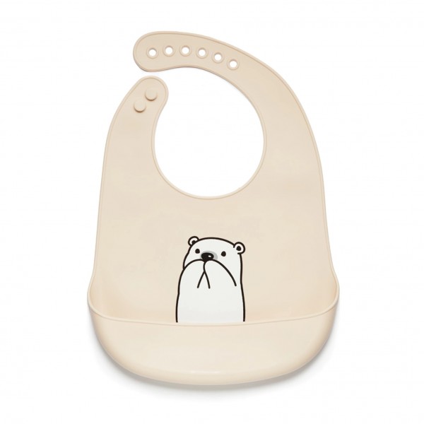 Kidnort  Σαλιάρα Σιλικόνης Retter Mjolk Beige (KNSIL000010)