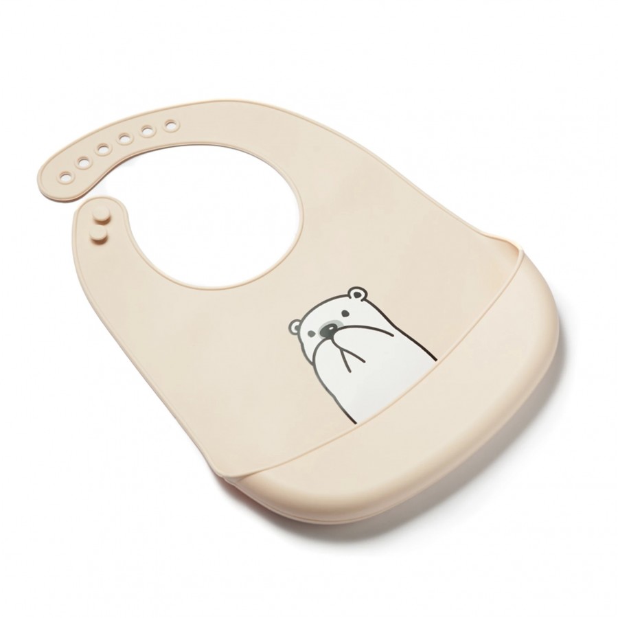 Kidnort  Σαλιάρα Σιλικόνης Retter Mjolk Beige (KNSIL000010)