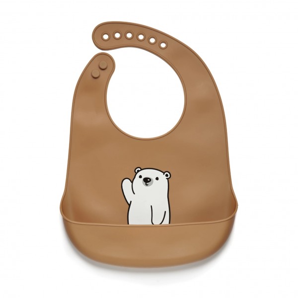 Kidnort  Σαλιάρα Σιλικόνης Retter Mjolk Brown (KNSIL000009)