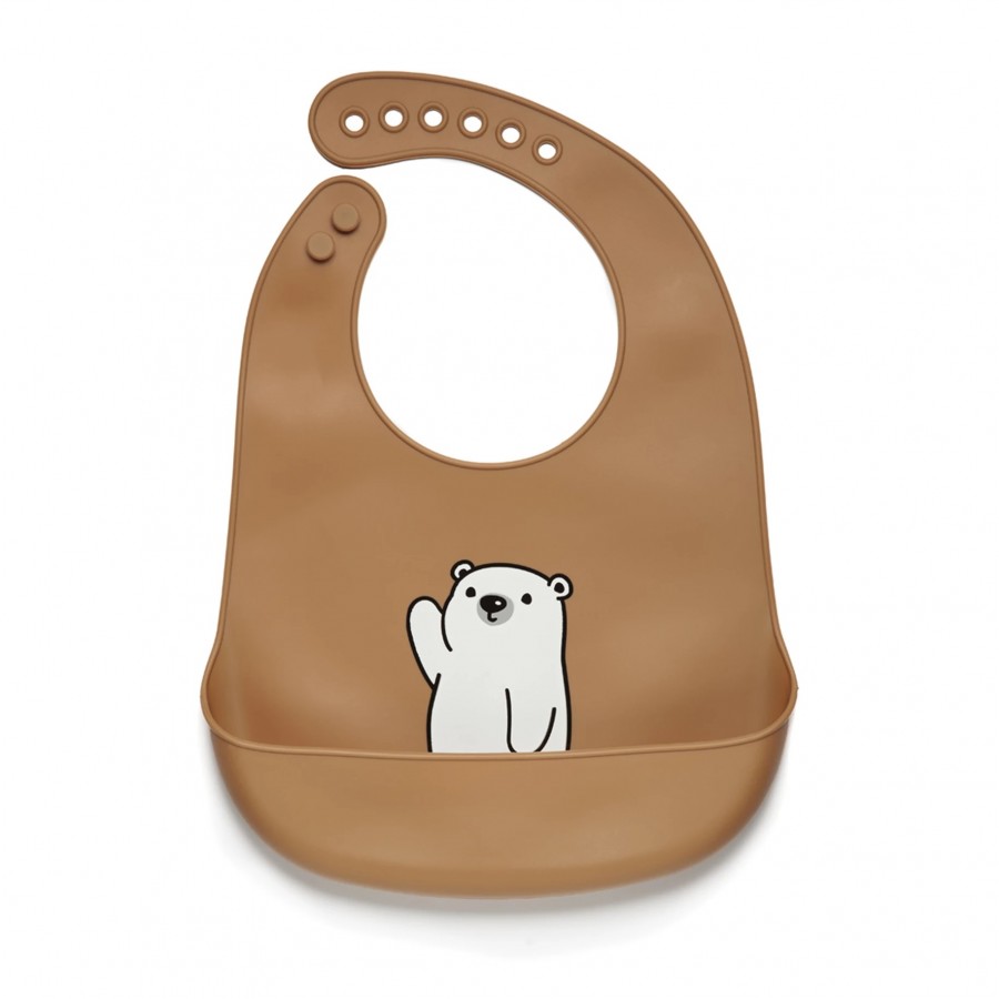 Kidnort  Σαλιάρα Σιλικόνης Retter Mjolk Brown (KNSIL000009)