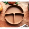 Kidnort Πιάτο Σιλικόνης με Χωρίσματα Bear Retter Mjolk Brown (KNSIL000023)
