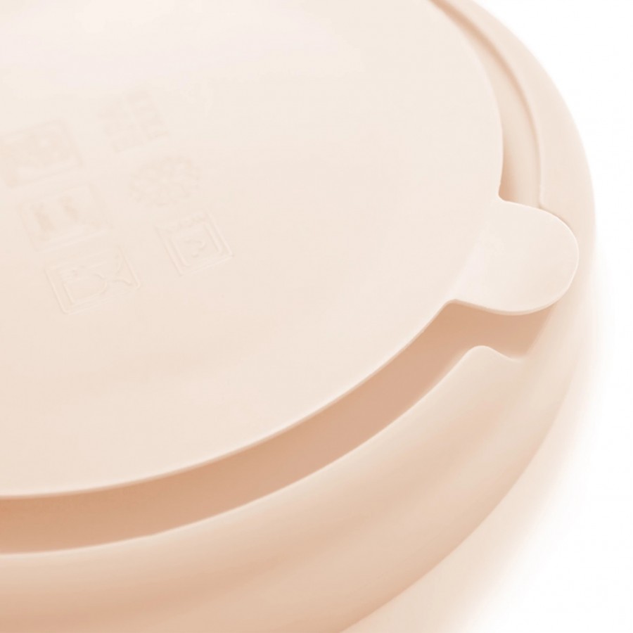 Kidnort Πιάτο Σιλικόνης με Χωρίσματα Bear Retter Mjolk Beige (KNSIL000024)