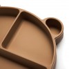 Kidnort Σιλικονούχο πιατάκι με 3 χωρίσματα Retter Mjölk Brown (KNSIL000027)