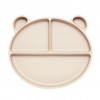 Kidnort Σιλικονούχο πιατάκι με 3 χωρίσματα Retter Mjölk Beige (KNSIL000028)
