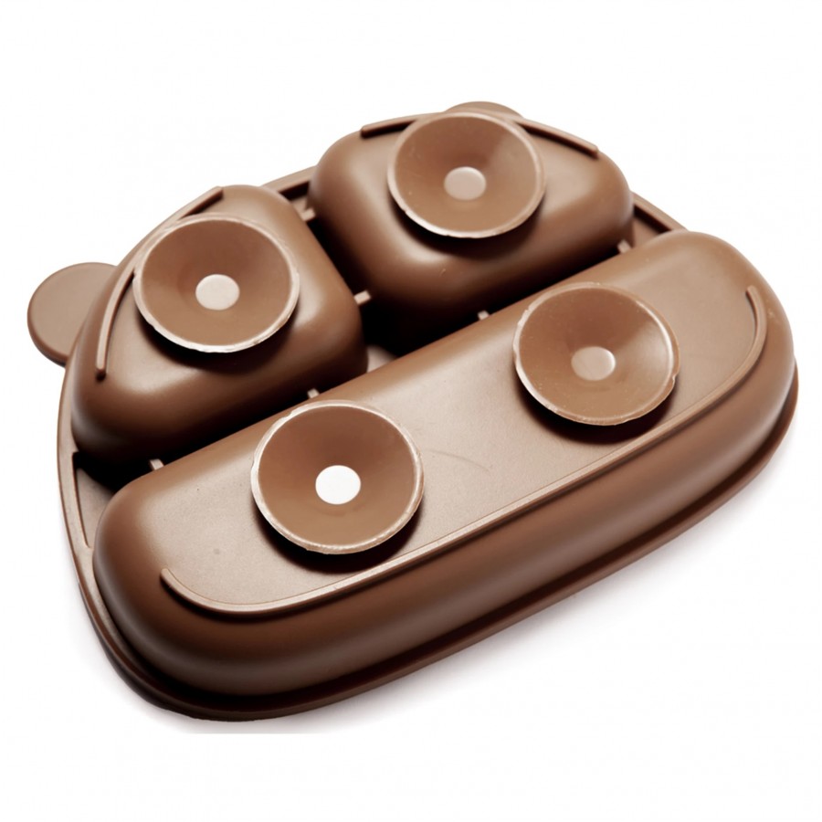 Kidnort Πιάτο Σιλικόνης με Χωρίσματα Bear Retter Mjolk Brown (KNSIL000031)