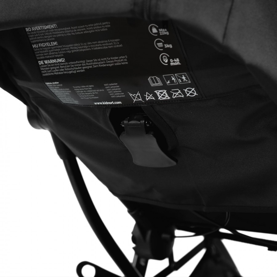 Kidnort Καρότσι Βόλτας Fjallrav Black (KNWOZ000003)