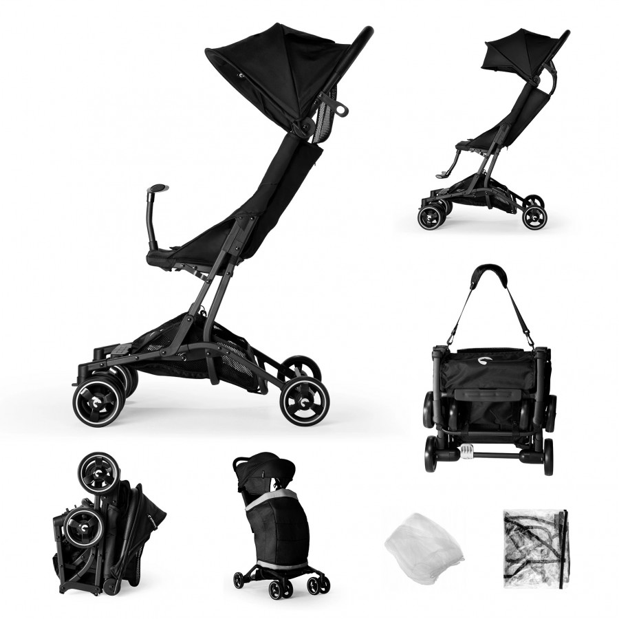 Kidnort Καρότσι Βόλτας Snopertel Black (KNWOZ000005)